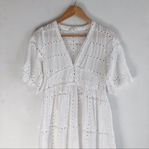 White Lace Midi Dress